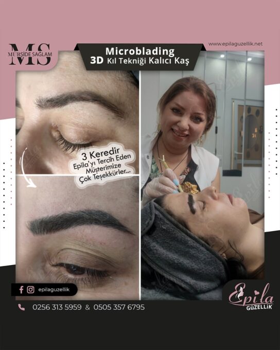 Nazilli - Microblading 3D Kıl Tekniği Kalıcı Kaş Kontürü