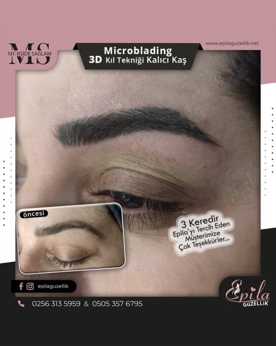 Nazilli - Microblading 3D Kıl Tekniği Kalıcı Kaş Kontürü