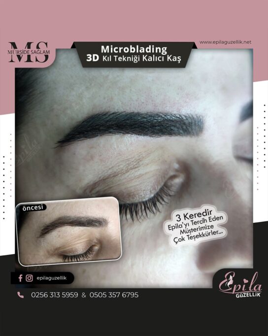 Nazilli - Microblading 3D Kıl Tekniği Kalıcı Kaş Kontürü