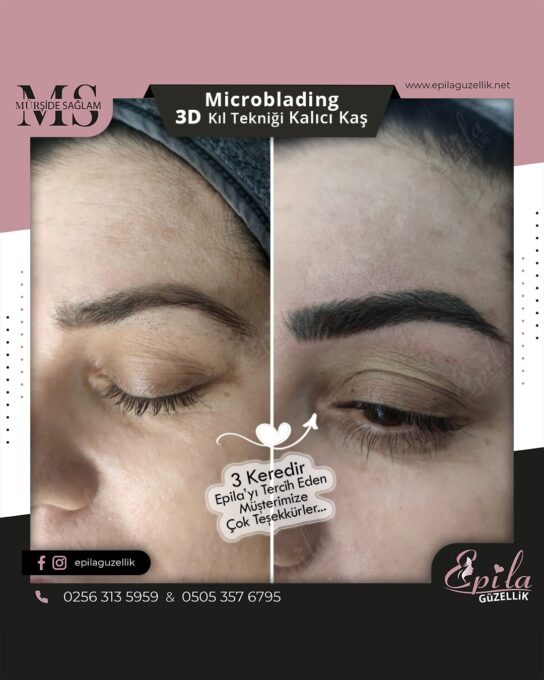 Nazilli - Microblading 3D Kıl Tekniği Kalıcı Kaş Kontürü