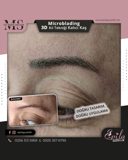 Nazilli - Microblading 3D Kıl Tekniği Kalıcı Kaş Kontürü