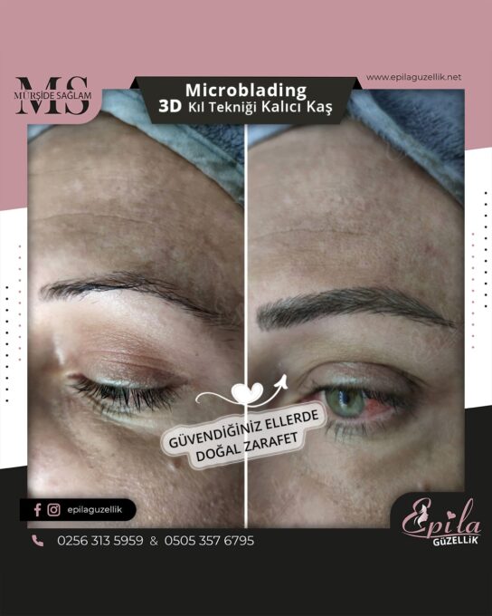 Nazilli - Microblading 3D Kıl Tekniği Kalıcı Kaş Kontürü