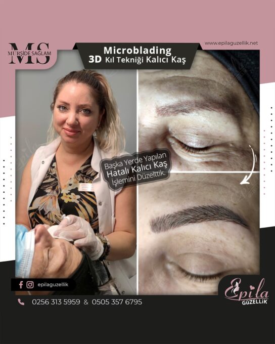 Nazilli - Microblading 3D Kıl Tekniği Kalıcı Kaş Kontürü