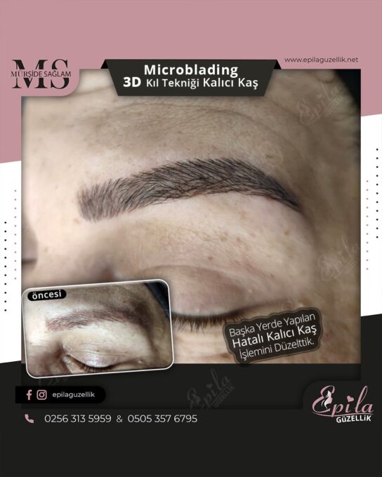 Nazilli - Microblading 3D Kıl Tekniği Kalıcı Kaş Kontürü