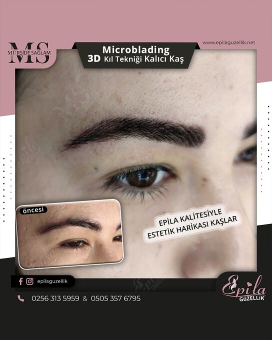 Nazilli - Microblading 3D Kıl Tekniği Kalıcı Kaş Kontürü