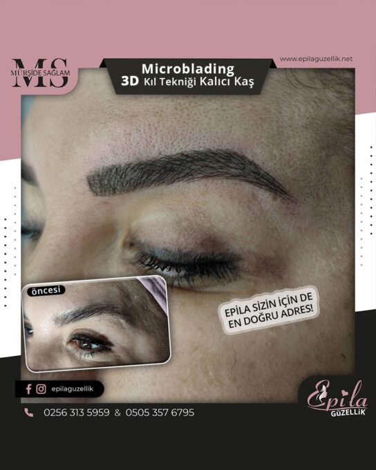 Nazilli - Microblading 3D Kıl Tekniği Kalıcı Kaş Kontürü