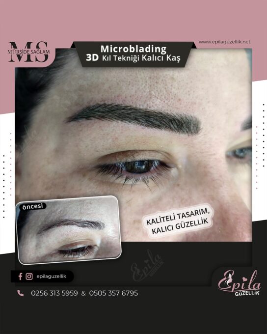 Nazilli - Microblading 3D Kıl Tekniği Kalıcı Kaş Kontürü