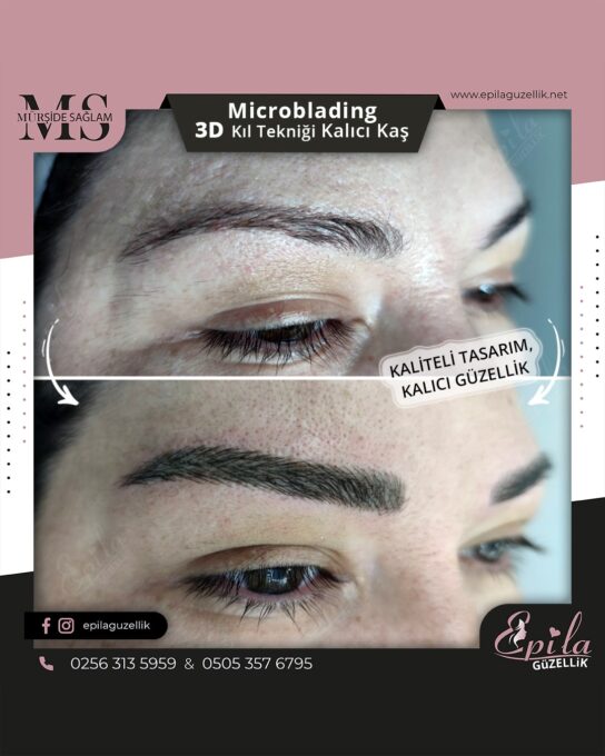 Nazilli - Microblading 3D Kıl Tekniği Kalıcı Kaş Kontürü