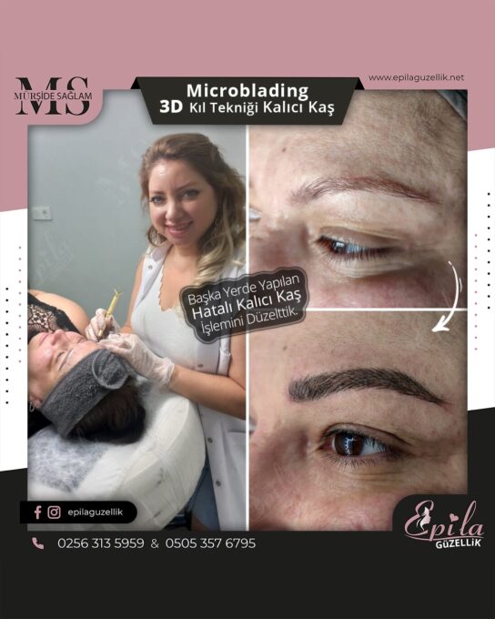 Nazilli - Microblading 3D Kıl Tekniği Kalıcı Kaş Kontürü