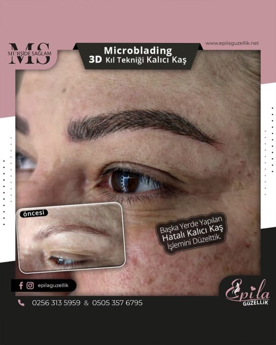 Nazilli - Microblading 3D Kıl Tekniği Kalıcı Kaş Kontürü