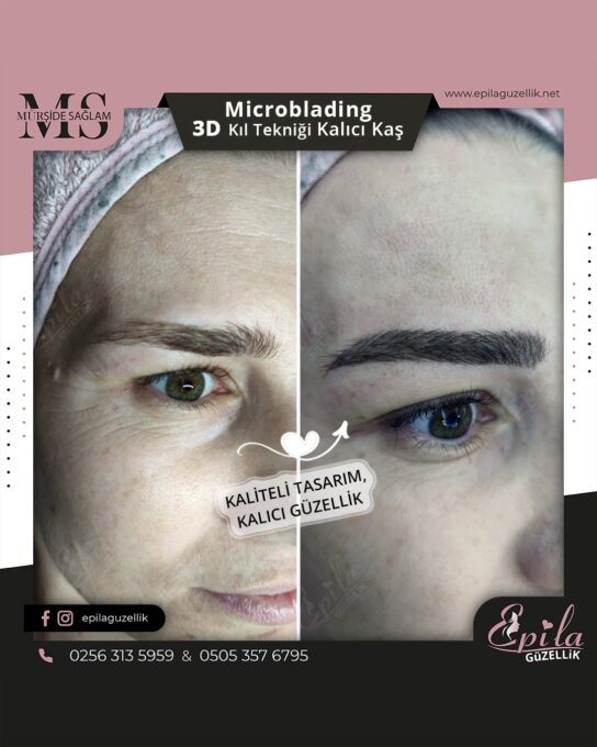 Nazilli - Microblading 3D Kıl Tekniği Kalıcı Kaş Kontürü