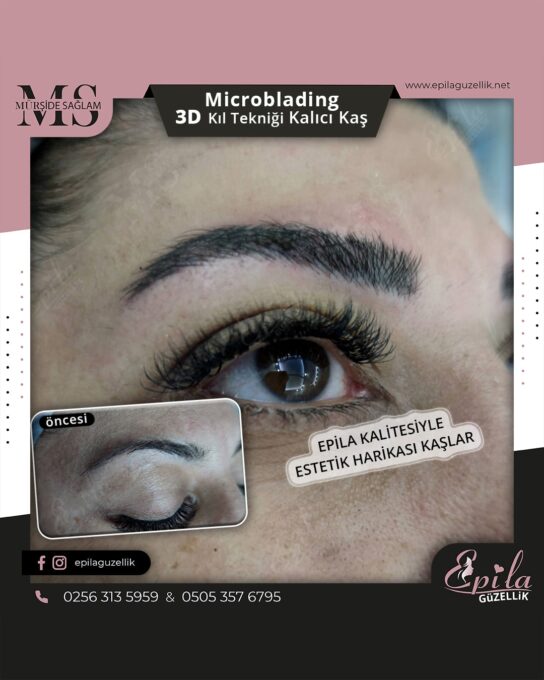 Nazilli - Microblading 3D Kıl Tekniği Kalıcı Kaş Kontürü