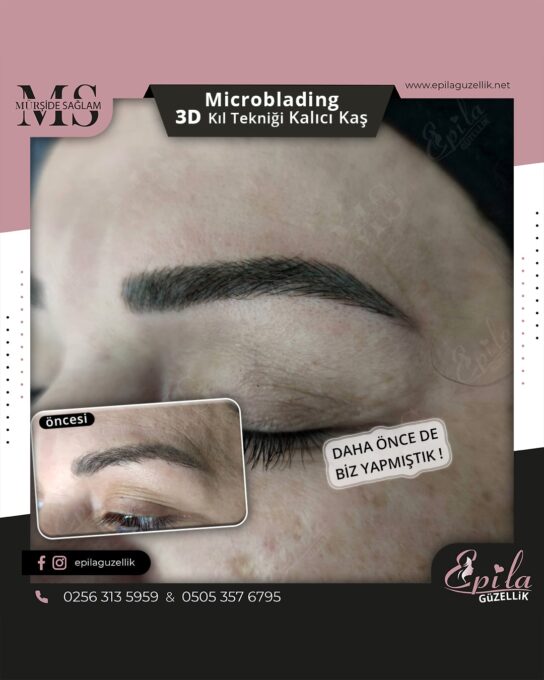 Nazilli - Microblading 3D Kıl Tekniği Kalıcı Kaş Kontürü