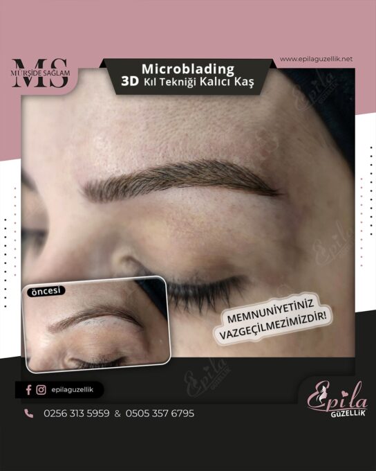 Nazilli - Microblading 3D Kıl Tekniği Kalıcı Kaş Kontürü