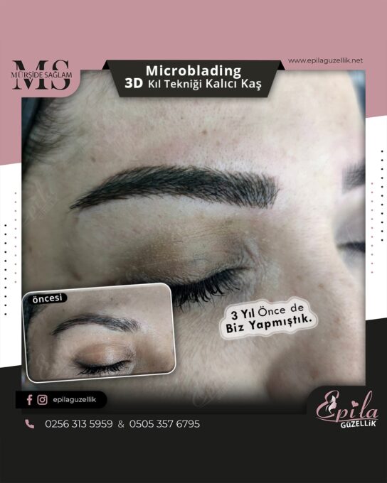 Nazilli - Microblading 3D Kıl Tekniği Kalıcı Kaş Kontürü