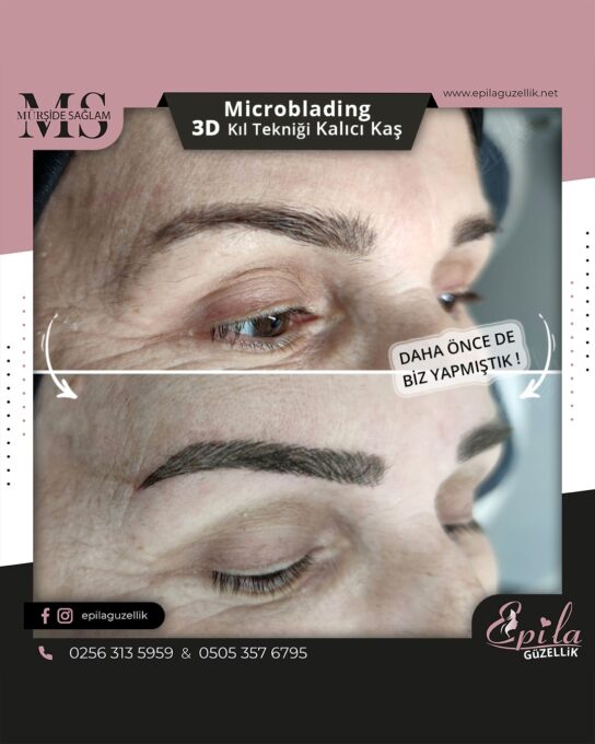 Nazilli - Microblading 3D Kıl Tekniği Kalıcı Kaş Kontürü