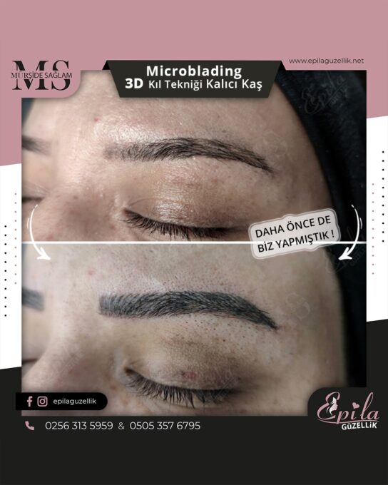 Nazilli - Microblading 3D Kıl Tekniği Kalıcı Kaş Kontürü