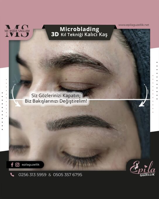 Nazilli - Microblading 3D Kıl Tekniği Kalıcı Kaş Kontürü