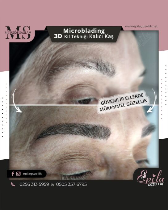 Nazilli - Microblading 3D Kıl Tekniği Kalıcı Kaş Kontürü