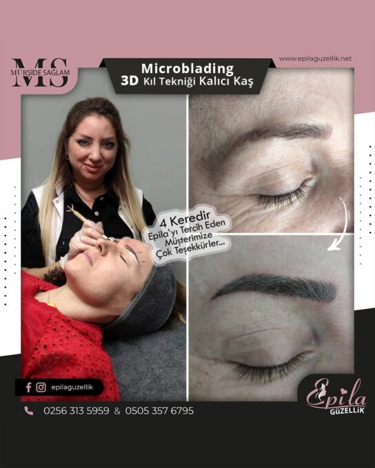 Nazilli - Microblading 3D Kıl Tekniği Kalıcı Kaş Kontürü