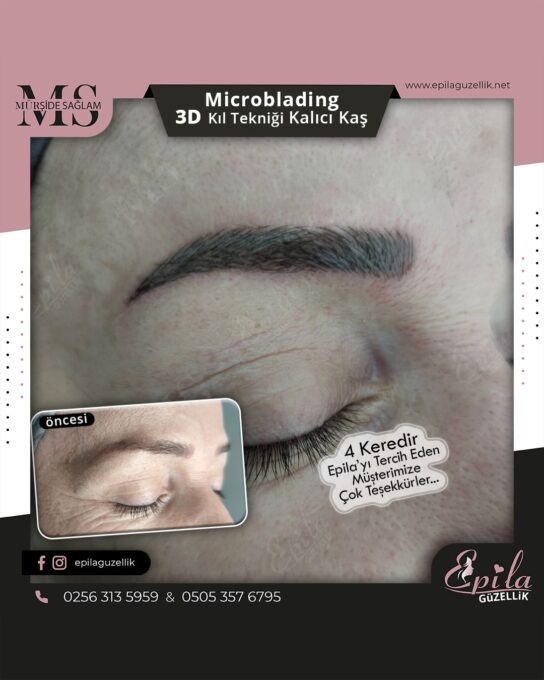 Nazilli - Microblading 3D Kıl Tekniği Kalıcı Kaş Kontürü