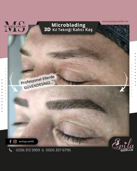 Nazilli - Microblading 3D Kıl Tekniği Kalıcı Kaş Kontürü