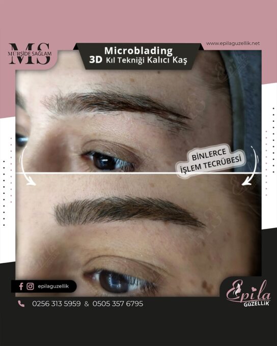 Nazilli - Microblading 3D Kıl Tekniği Kalıcı Kaş Kontürü