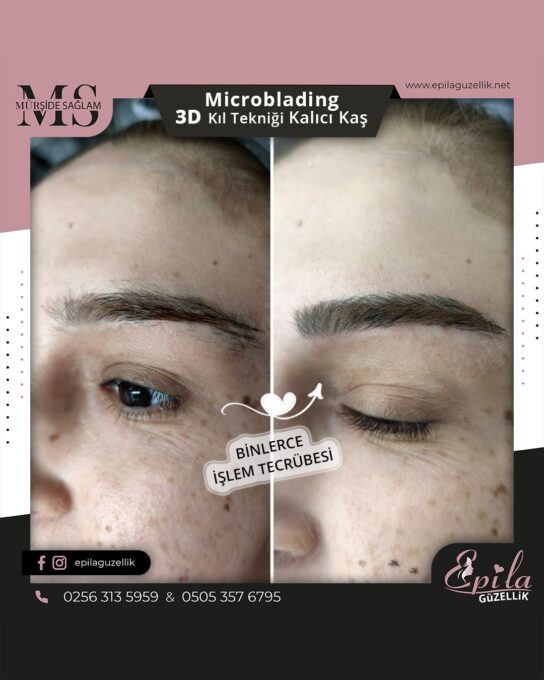 Nazilli - Microblading 3D Kıl Tekniği Kalıcı Kaş Kontürü