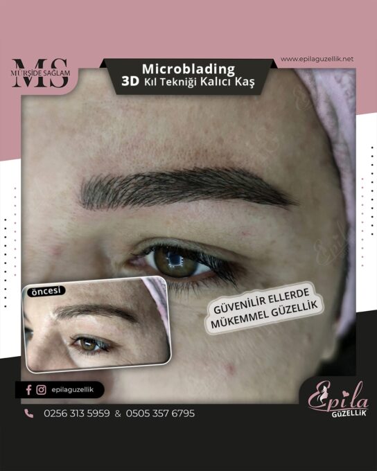 Nazilli - Microblading 3D Kıl Tekniği Kalıcı Kaş Kontürü