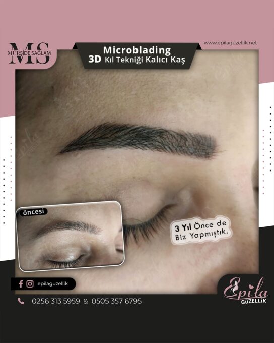 Nazilli - Microblading 3D Kıl Tekniği Kalıcı Kaş Kontürü