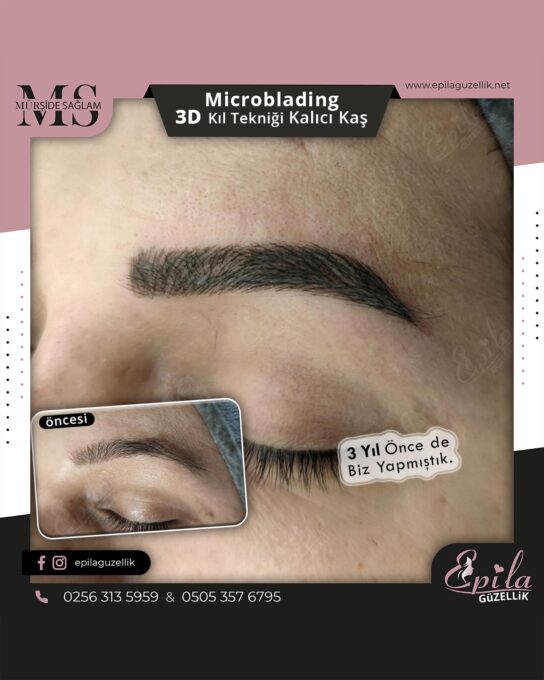 Nazilli - Microblading 3D Kıl Tekniği Kalıcı Kaş Kontürü