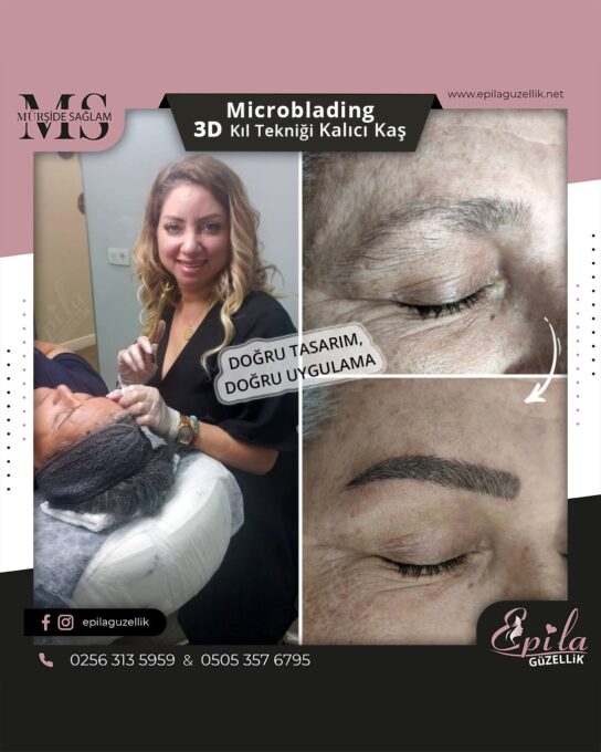 Nazilli - Microblading 3D Kıl Tekniği Kalıcı Kaş Kontürü