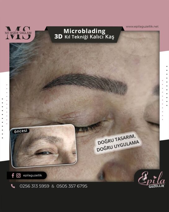 Nazilli - Microblading 3D Kıl Tekniği Kalıcı Kaş Kontürü