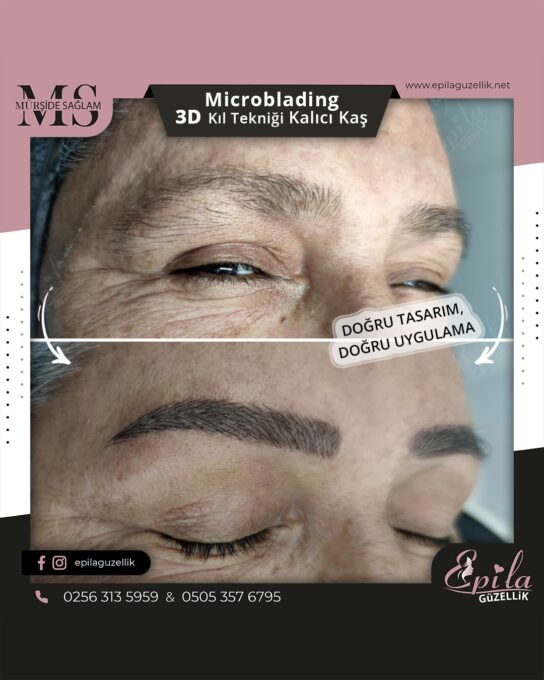 Nazilli - Microblading 3D Kıl Tekniği Kalıcı Kaş Kontürü