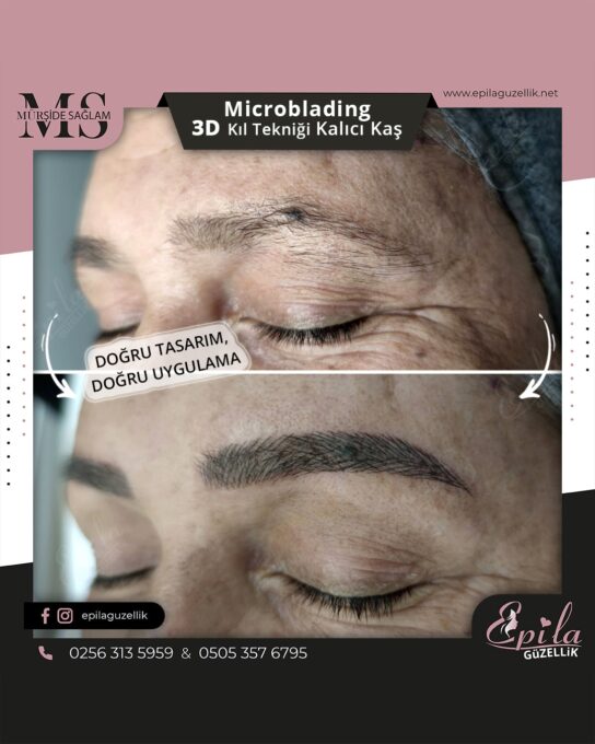 Nazilli - Microblading 3D Kıl Tekniği Kalıcı Kaş Kontürü