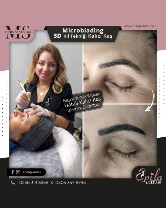 Nazilli - Microblading 3D Kıl Tekniği Kalıcı Kaş Kontürü