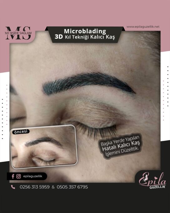 Nazilli - Microblading 3D Kıl Tekniği Kalıcı Kaş Kontürü