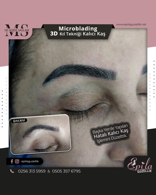 Nazilli - Microblading 3D Kıl Tekniği Kalıcı Kaş Kontürü