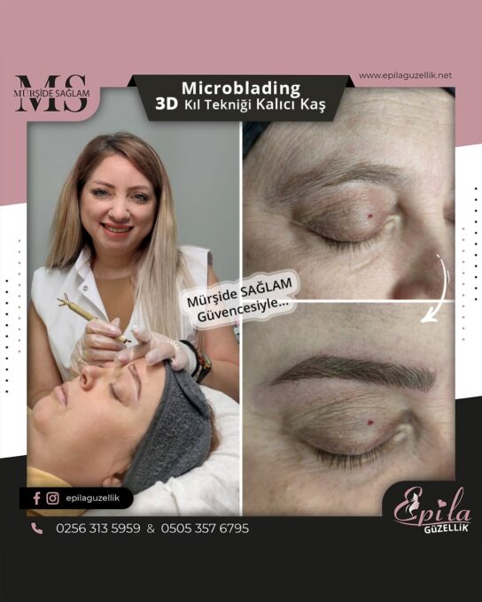 Nazilli - Microblading 3D Kıl Tekniği Kalıcı Kaş Kontürü