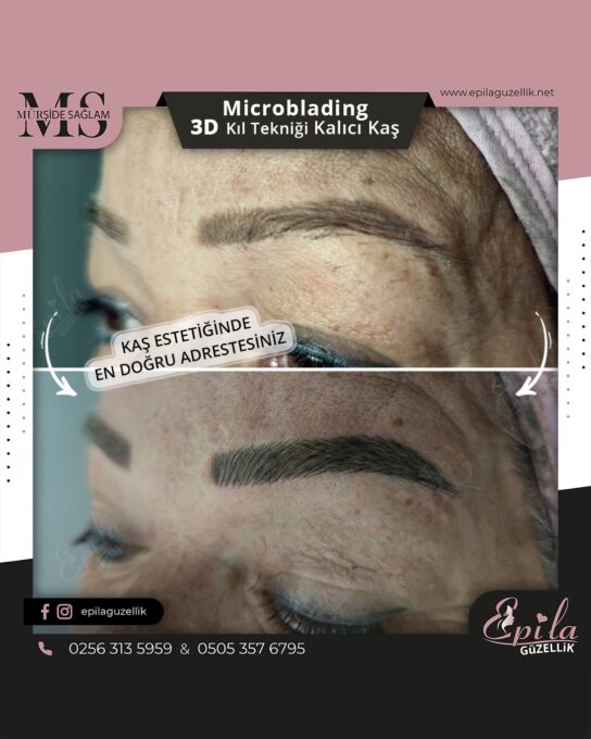 Nazilli - Microblading 3D Kıl Tekniği Kalıcı Kaş Kontürü