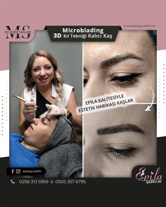 Nazilli - Microblading 3D Kıl Tekniği Kalıcı Kaş Kontürü