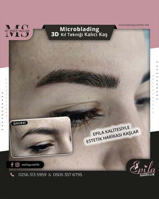 Nazilli - Microblading 3D Kıl Tekniği Kalıcı Kaş Kontürü