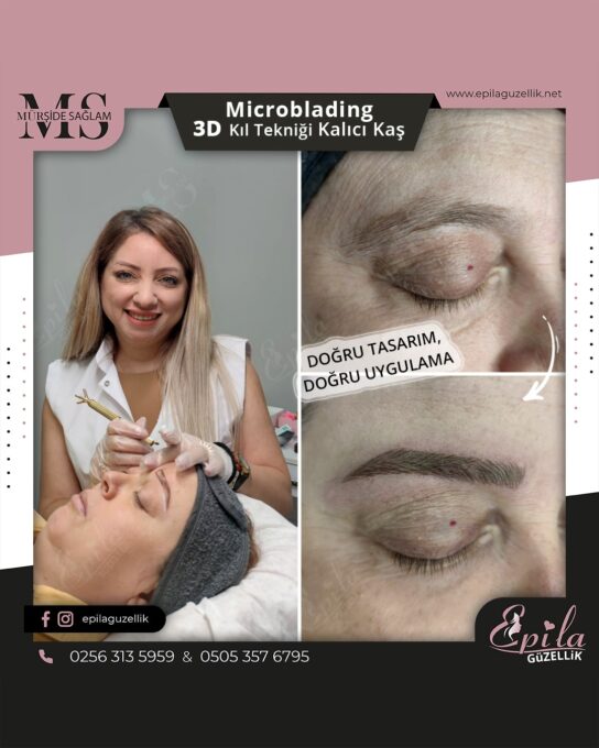 Nazilli - Microblading 3D Kıl Tekniği Kalıcı Kaş Kontürü