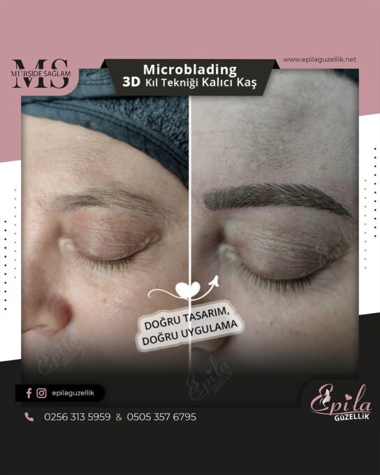 Nazilli - Microblading 3D Kıl Tekniği Kalıcı Kaş Kontürü