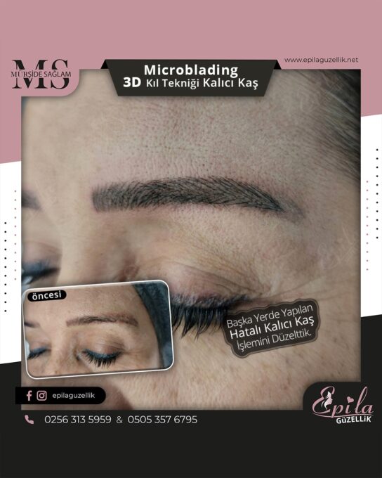 Nazilli - Microblading 3D Kıl Tekniği Kalıcı Kaş Kontürü