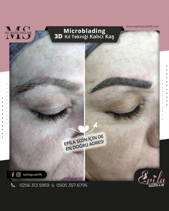 Nazilli - Microblading 3D Kıl Tekniği Kalıcı Kaş Kontürü