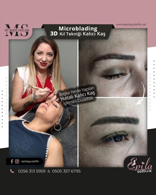 Nazilli - Microblading 3D Kıl Tekniği Kalıcı Kaş Kontürü