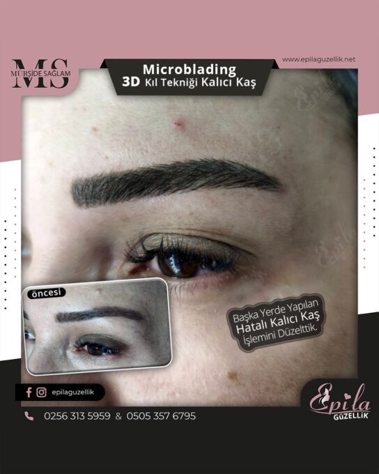 Nazilli - Microblading 3D Kıl Tekniği Kalıcı Kaş Kontürü