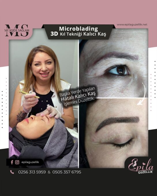 Nazilli - Microblading 3D Kıl Tekniği Kalıcı Kaş Kontürü