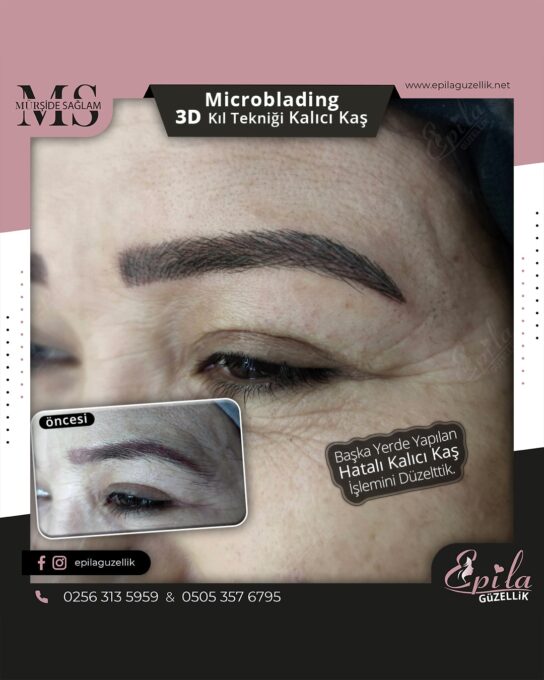 Nazilli - Microblading 3D Kıl Tekniği Kalıcı Kaş Kontürü